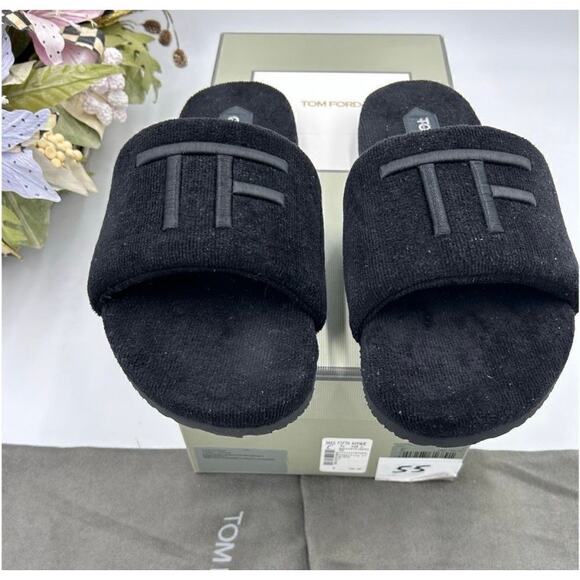 Men’s Tom Ford toweling velvet slipper size 8 made in Italy main image 10